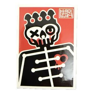Urban Skateboarding Pearl Jam Red & Black Skull Sticker